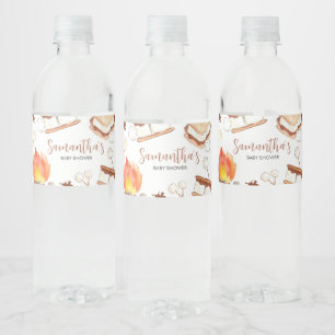 Étiquette Pour Bouteilles D'eau Baby shower de camping S'more