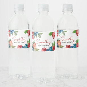 Étiquette Pour Bouteilles D'eau Baby shower d'été Berry Sweet