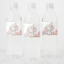 Baby shower Eléphant de la fille rose Boho
