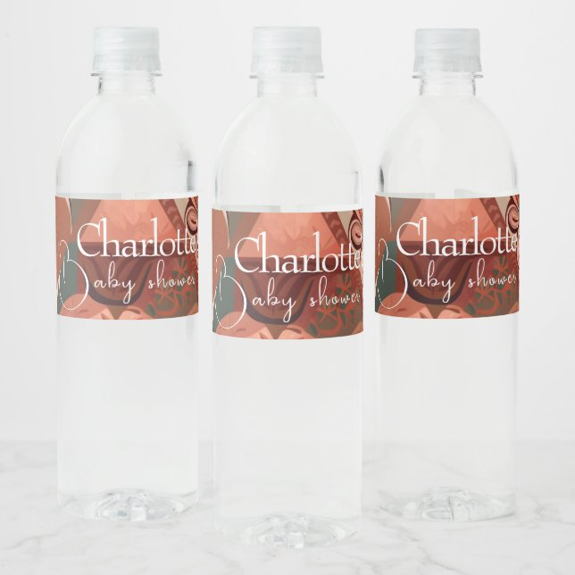 Étiquette Pour Bouteilles D'eau Baby shower en terre cuite (Bouteilles)
