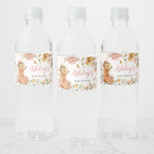 Étiquette Pour Bouteilles D'eau Baby shower Floral Little Cowgirl