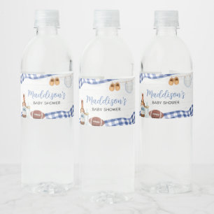 Étiquette Pour Bouteilles D'eau Baby Shower Footbal Bleu