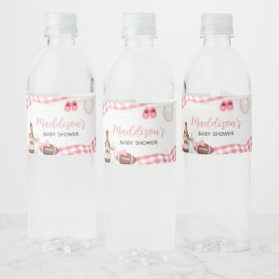 Étiquette Pour Bouteilles D'eau Baby Shower Footballeuse Rose