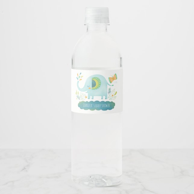 Étiquette Pour Bouteilles D'eau Baby shower garçon (Devant)
