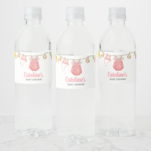 Étiquette Pour Bouteilles D'eau Baby shower Girl Popsicle