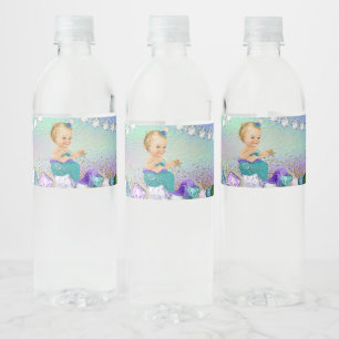 Étiquette Pour Bouteilles D'eau Baby shower Jewel Mermaid