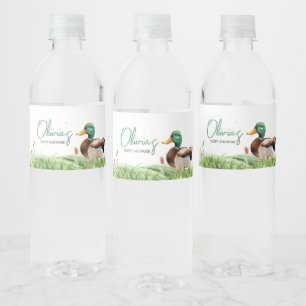Étiquette Pour Bouteilles D'eau Baby shower Mallard Duck