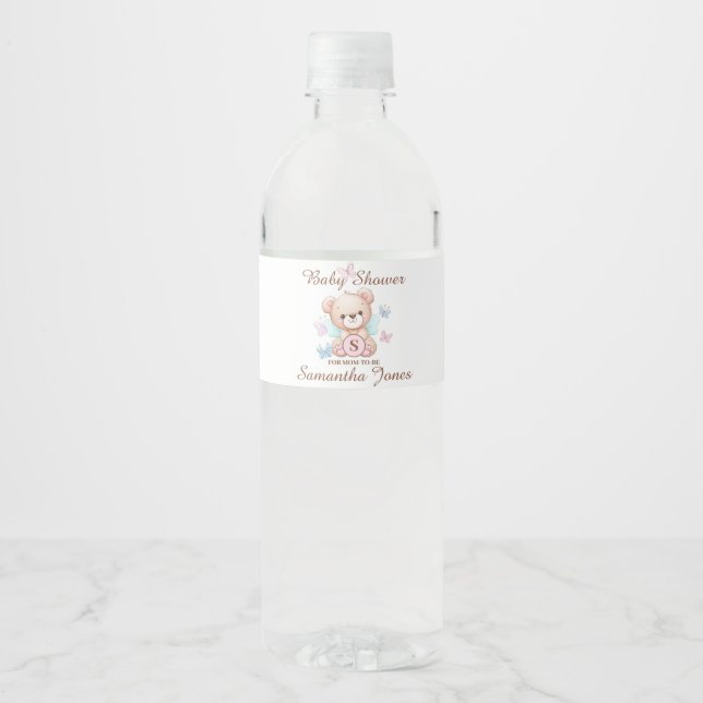 Étiquette Pour Bouteilles D'eau Baby shower personnalisé (Devant)