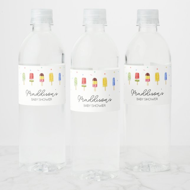 Étiquette Pour Bouteilles D'eau Baby shower Popsicle (Bouteilles)