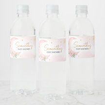 Baby shower rose lune et étoiles
