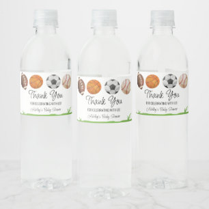 Étiquette Pour Bouteilles D'eau Baby shower sportif Favoriser