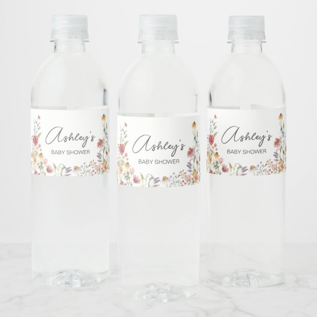 Étiquette Pour Bouteilles D'eau Baby shower Spring Baby in Bloom (Bouteilles)