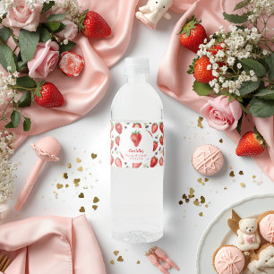 Étiquette Pour Bouteilles D'eau Baby Shower Sucré aux Fraises Personnalisé