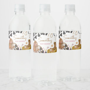 Étiquette Pour Bouteilles D'eau Baby shower Western Cowgirl
