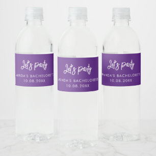 Étiquette Pour Bouteilles D'eau Bachelorette Party "Faisons la fête"