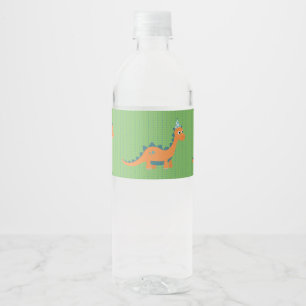 Étiquette Pour Bouteilles D'eau Badine le garçon orange d'anniversaire de