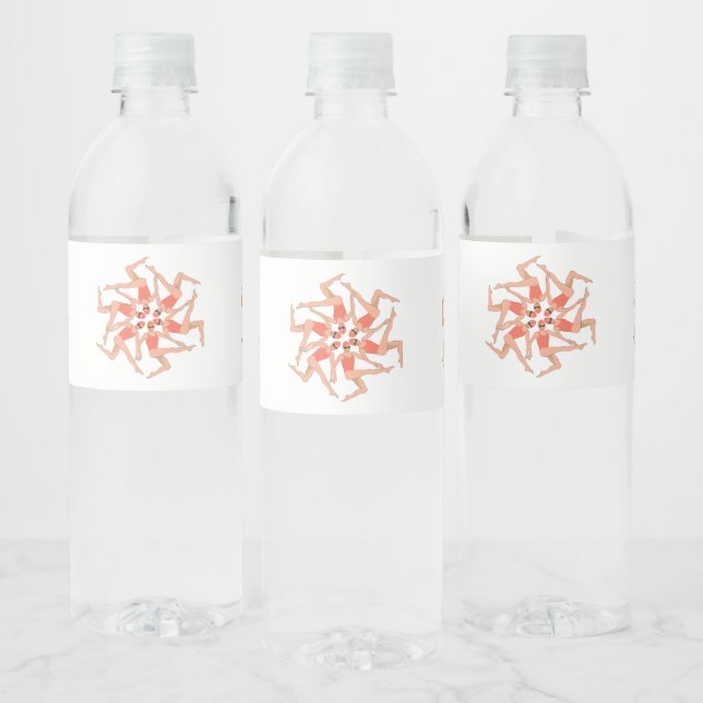Étiquette Pour Bouteilles D'eau Baigneurs Artistiques - Baignade Synchronisée (Bouteilles)