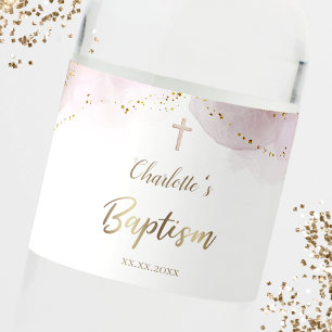 Étiquette Pour Bouteilles D'eau Baptême   aquarelle