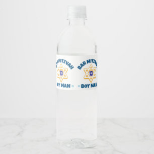 Étiquette Pour Bouteilles D'eau Bar Mitzvah Star David