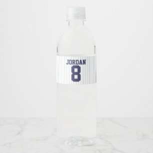 Étiquette Pour Bouteilles D'eau Baseball Jersey - Sports Thème Anniversaire