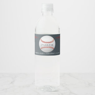 Étiquette Pour Bouteilles D'eau Baseball Personnalisé Anniversaire