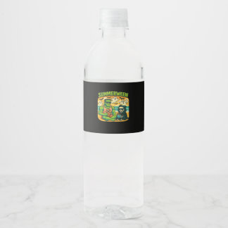 Étiquette Pour Bouteilles D'eau Beachside Boogeymen - Classe Retro Summerween Vibe
