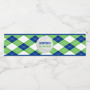 Étiquette Pour Bouteilles D'eau Beau Jacquard Motif Golf Thème