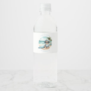 Étiquette Pour Bouteilles D'eau Bébé à Bord Fête Prénatale de Bébé sur le thème du