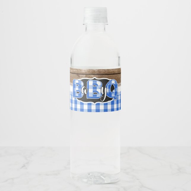 Étiquette Pour Bouteilles D'eau Bébé Q Étiquette bouteille d'eau - Bleu (Devant)