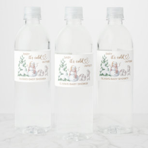 Étiquette Pour Bouteilles D'eau Bébé son rhume dehors. Baby shower