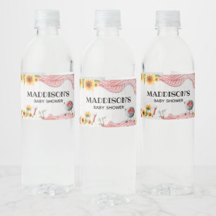 Étiquette Pour Bouteilles D'eau Bébé Tournesol Baby Q Baby Shower