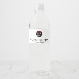 Étiquette Pour Bouteilles D'eau Blanc Chic Entreprise Personnalisé Moderne Profess