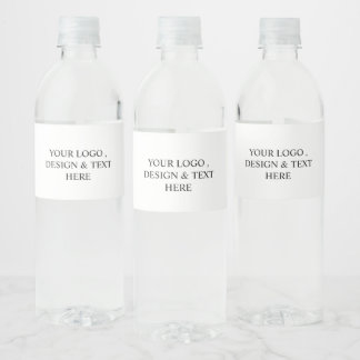Étiquette Pour Bouteilles D'eau Blanc Personnalisé – Votre Logo & Texte Ici