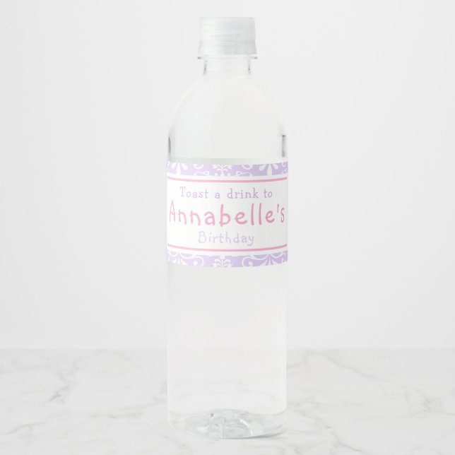 Étiquette Pour Bouteilles D'eau Blonde Ballerina fête d'anniversaire (Devant)