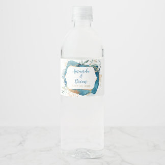 Étiquette Pour Bouteilles D'eau Blue Beach Garden Bouteille d'eau Étiquette