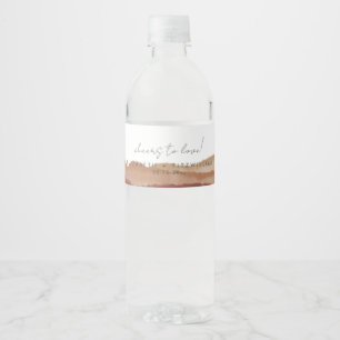 Étiquette Pour Bouteilles D'eau Boho Aquarelle Abstraite 𝄅 Cheers to Love