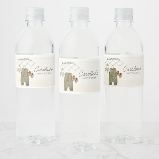 Étiquette Pour Bouteilles D'eau Boho Boy Baby Clothes Baby Shower (Bouteilles)