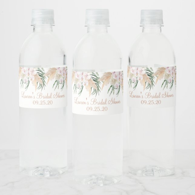 Étiquette Pour Bouteilles D'eau Boho Chic bouteille d'eau étiquette (Bouteilles)