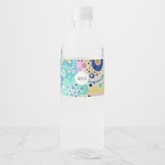 Étiquette Pour Bouteilles D'eau Boho design moderne