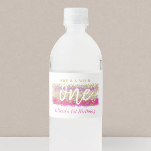 Étiquette Pour Bouteilles D'eau Boho Floral Wild One Fête d'anniversaire d'une fil