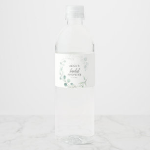 Étiquette Pour Bouteilles D'eau Boho Green Fête des mariées Eucalyptus