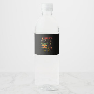Étiquette Pour Bouteilles D'eau Bonfires Citrouille épice Tout Chute Cadeau