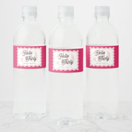 Étiquette Pour Bouteilles D'eau Bonjour Trente Curvy Super 30e anniversaire