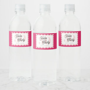 Étiquette Pour Bouteilles D'eau Bonjour Trente Curvy Super 30e anniversaire