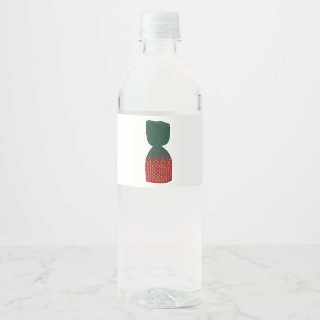 Étiquette Pour Bouteilles D'eau Bons Bons Fraises (Devant)