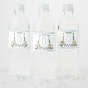 Étiquette Pour Bouteilles D'eau Bouteille d'eau Baby shower bleu Étiquette
