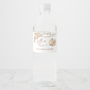 Étiquette Pour Bouteilles D'eau Bouteille d'eau Bohème Rustique Citrouille Automne
