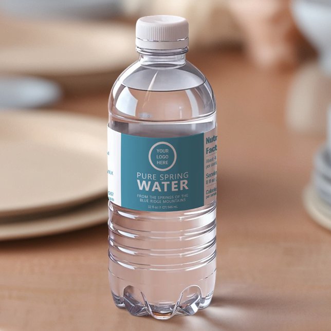 Étiquette Pour Bouteilles D'eau Bouteille d'eau de marque personnalisable Premier  (Créateur téléchargé)