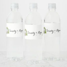 Étiquette Pour Bouteilles D'eau Bouteille d'eau mariage étiquettes- église aquarel