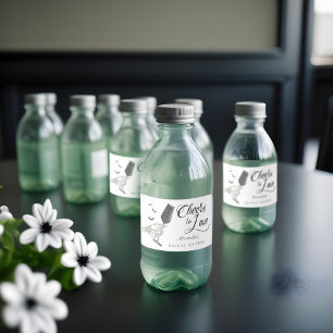 Étiquette Pour Bouteilles D'eau Bravo pour aimer Squelette main Fête des mariées g